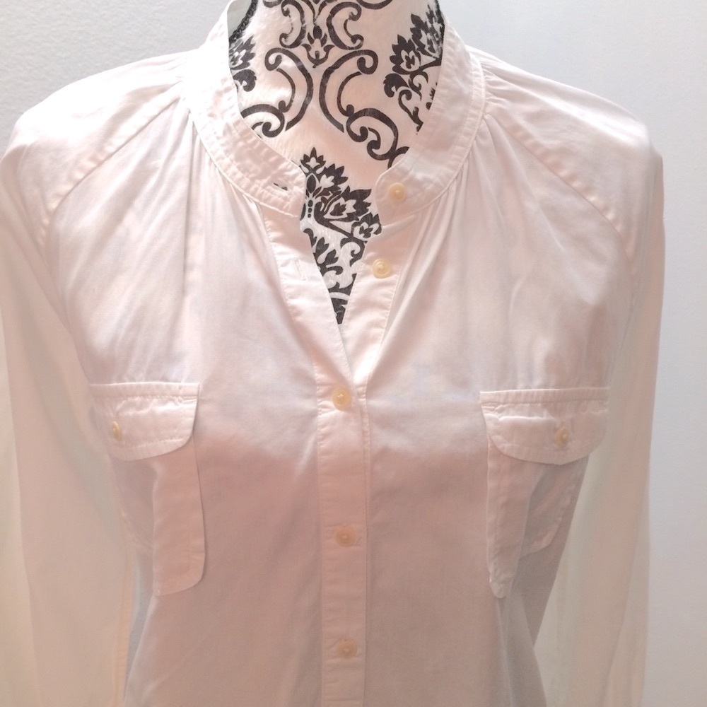 J.Crew White Shirt Blouse - Picture 2 of 4